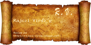 Rajczi Virág névjegykártya